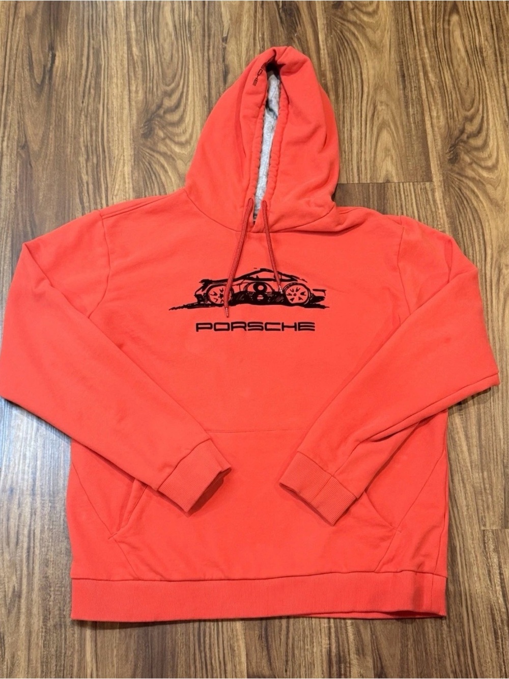 Essential Porsche 911 Outline Print Hoodie Mens 2XL